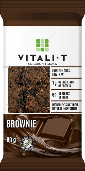 Vitali T Protein Brownie Packaging PNG