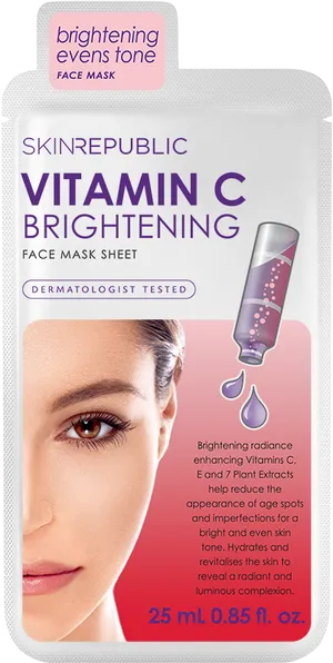 Vitamin C Brightening Face Mask Packaging