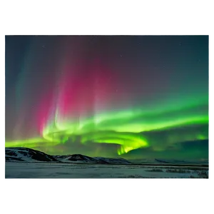 Vivid Aurora Over Tundra PNG 06202024 PNG