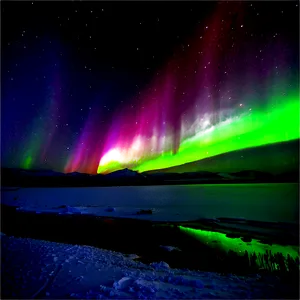 Vivid Aurora Over Tundra Png 06202024 PNG image