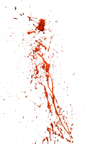 Vivid Red Blood Splatteron Black PNG image