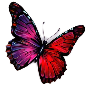 Vivid Red Butterfly Clipart Png 94 PNG image