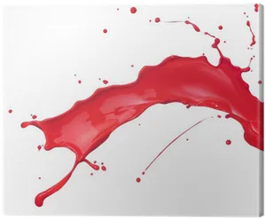 Vivid Red Paint Splash PNG image