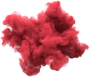 Vivid Red Smoke Cloud PNG image