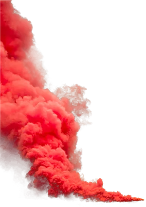 Vivid Red Smoke Plume PNG image