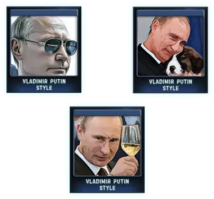Vladimir Putin Styled Portraits PNG image
