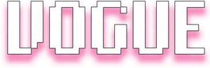 Vogue Magazine Logo Pink White PNG image