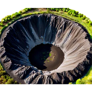 Volcanic Crater Aerial View Png 06132024 PNG image