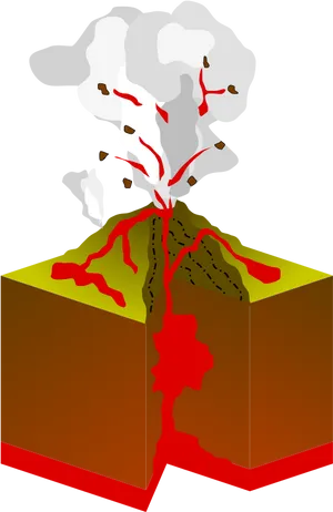 Volcanic_ Eruption_ Cross_ Section_ Illustration.png PNG image