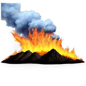 Volcanic Fire Border PNG 06212024