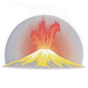 Volcano And Full Moon Png 6 PNG image