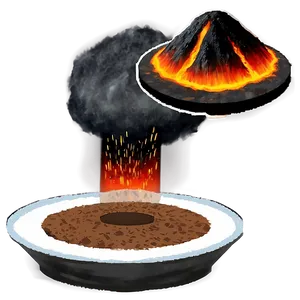 Volcano And Meteor Shower Png Grp PNG image