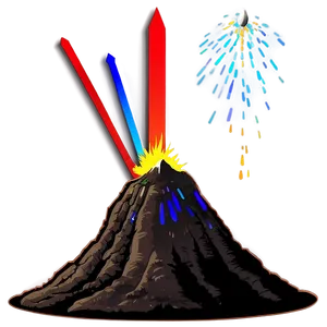 Volcano And Meteor Shower Png Pex PNG image