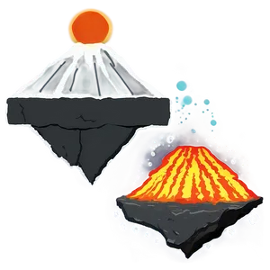 Volcano And Meteor Shower Png Yat83 PNG image