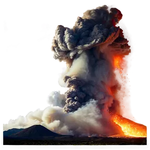 Volcano Erupting At Night Png 86 PNG image