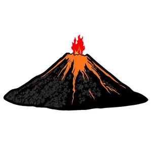 Volcano In Night Sky Png 41 PNG image