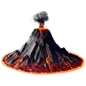 Volcano In Sci-fi Landscape Png Yic80 PNG image