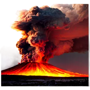 Volcano In Sunset Glow Png Gak77 PNG image