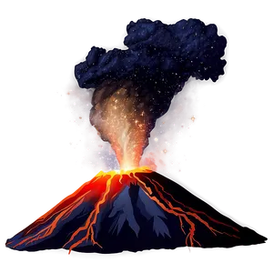 Volcano Under Stars Png 69 PNG image