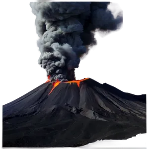 Volcano With Ash Plume Png Kef PNG image