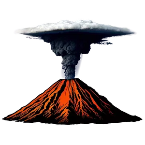Volcano With Ash Plume Png Lbr55 PNG image