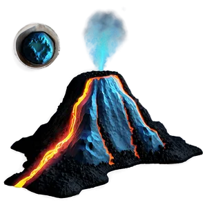 Volcano With Flowing Lava Png 13 PNG image