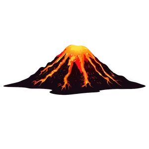 Volcano With Glowing Magma Png Glw PNG image