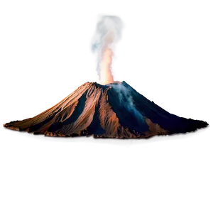 Volcano With Rising Smoke Png Sra PNG image