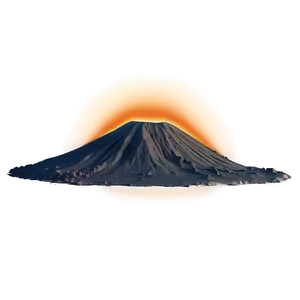 Volcano With Sun Halo Png 05232024 PNG image