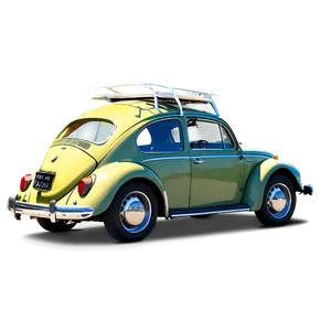 Volkswagen Beetle With Bicycle Rack PNG 11