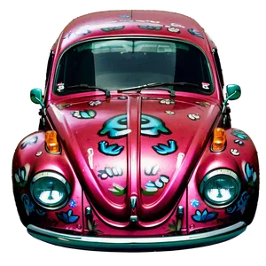Volkswagen Beetle With Custom Paint PNG Etn61 PNG
