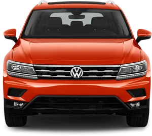 Volkswagen Tiguan Orange Front View PNG image