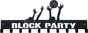 Volleyball Block Party Logo PNG image