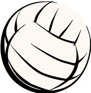 Volleyball Icon Blackand White PNG image
