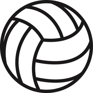 Volleyball Icon Blackand White PNG