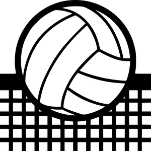 Volleyball Logo Over Net PNG image