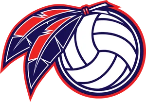 Volleyball Logowith Wings PNG image