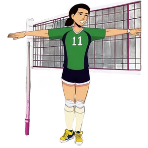 Volleyball Player Art Png 06262024 PNG image