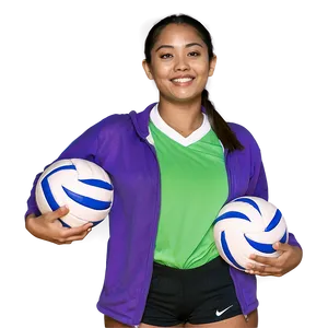 Volleyball Player Championship Pose PNG 66