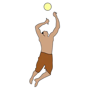 Volleyball Spike Silhouette PNG image