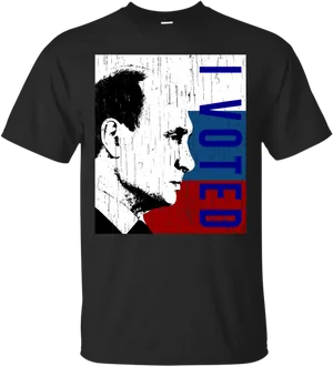 Voted Putin Graphic Tshirt Design PNG image