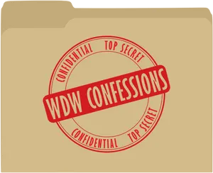 W D W Confessions Top Secret Stamp PNG image