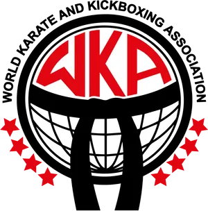 W K A Logo Karate Kickboxing Association PNG image