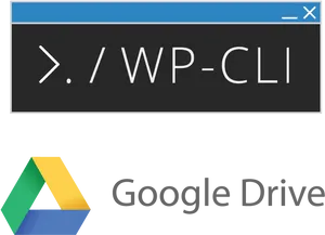 W P C L I Command Promptand Google Drive Logo PNG image