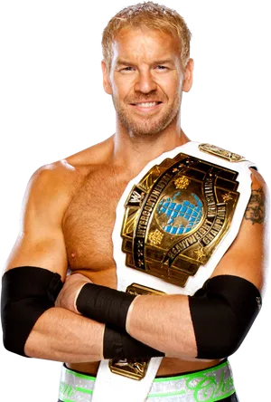 W W E_ Champion_ Posing_ With_ Belt