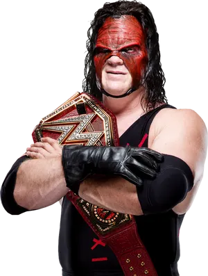 W W E_ Champion_ Red_ Facepaint