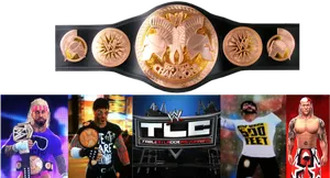 W W E Championship Beltand Wrestlersat T L C Event PNG image