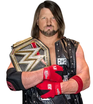 W W E Championwith Belt PNG