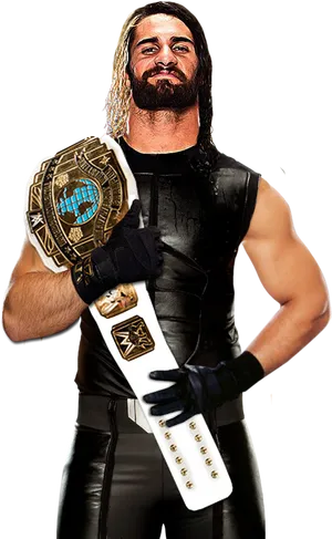 W W E Championwith Intercontinental Belt PNG