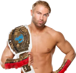 W W E Championwith Intercontinental Belt PNG image